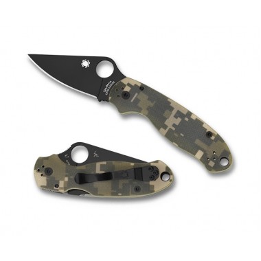 Нож складной SPYDERCO Para 3 G-10 Camo, клинок черный